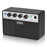 STRICH 10W Mini-Gitarrenverstärker - Tragbarer, wiederaufladbarer E-Gitarren-Übungsverstärker mit Clean- und Drive-Kanälen für Gitarrenanfänger