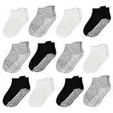 ELUTONG Stoppersocken Kinder Baby Socken 12 Paar ABS Rutschfeste Socken Kinder Antirutsch Socken für 1-3 Jahre Kleinkinder Jungen Mädchen