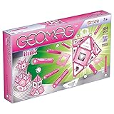 GEOMAG - CLASSIC ROSA - 104 Teile - Magnetische Konstruktion für Kinder ab 3 Jahren - Magnetische Spiele - 3D-Konstruktion - Montessori - Fördert Kreativität - Hergestellt in der Schweiz