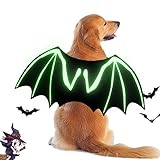 LIBRNTY Haustier Fledermausflügel,Halloween Haustier Kostüm,Katze Hund Fledermaus Kostüm,CHundekostüme,Dekoration,Schwarze Bekleidung für große Katzen Hunde(Neues Upgrade im Jahr 2023 schwarz,groß)