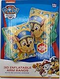 Paw Patrol Aufblasbare 3D-Schwimmflügel für Kinder im Alter von 3-6 Jahren, 19-30 kg, mit 3D-Chase-Design, PVC-Material, mehrfarbige Sicherheitsarmbänder für Kinder, ideal für Strand oder Schwimmbad