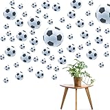 4 Blattes Fußball Wandsticker, Fussball Wandtattoo Selbstklebend, Wand Deko Aufkleber für Kinder-DIY, Verschiedene Größen Wandsticker, für Kinderzimmer, Schlafzimmer usw.(20x30cm)