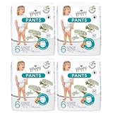 bella baby Happy Pants Gr.6 Junior Extra 16+ kg, 4er Pack (4 x 19 Stück): Höschenwindeln für Kinder, Ideal beim Töpfchentraining, frei von Chlor, Parfüm und Latex