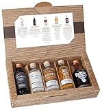 The Wine Guys Geschenkset “Marzadro-Grappa-Set “ mit fünf verschiedenen Sorten Grappa (5x 0,05l) in einem edlen Geschenkkarton | Collezione Grappe Marzadro – Tasting-Set zum Verschenken