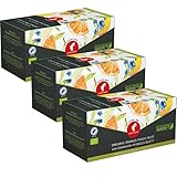 Julius Meinl Bio Grüntee Orangen-Pfirsich-Duett - 20 Pyramidenbeutel | Erfrischender Bio-Grüntee mit fruchtigen Noten von Orange und Pfirsich | 100% biologisch und aromatisch | 3er Pack