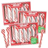 Weihnachtliche Pfefferminz-Rührlöffel, festliche Kakao-Essentials, je 6 Löffel, 72 ml, 3 Stück