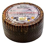 Hymor QUESO MANCHEGO Käse - 1x 3kg ganzer Laib - spanischer Schafskäse D.O. PDO Hartkäse aus La Mancha von Montecampero passt zu Tapas Rioja-Tempranillo-Verdejo-Rotwein & Käseplatte