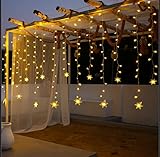 Weihnachtsdeko Lichterketten Vorhang Innen Fenster , Weihnachtsbeleuchtung Lichtervorhang 3x3m 212 Led 8 Modi Weihnachts Fensterdeko Schlafzimmer Balkon Indoor Beleuchtet Diwali Halloween