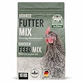 FarmLife Futter Mix Hühnerfutter mit Oregano 10kg – Vollwertiges Alleinfutter für Hühner & Geflügel zur Rundumversorgung. Körnerfutter mit Gemüse & Kräutern, ohne Gentechnik, GVO frei