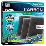 Fluval Charge Pack Aktivkohle für Filter Rucksack für Aquarium AquaClear AC70/110, 3 Stück