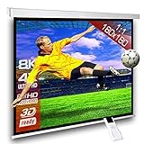 Motorleinwand SlenderLine 180 x 180cm (BxH) - 1:1 Format - 2D/3D - Full-HD - 4K Ultra HD - Beamer Leinwand inkl. Funkfernbedienung