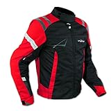 Jacke CE Ruestung Qualität Motorrad Thermal Innenbeschichtung Sport Rot XL