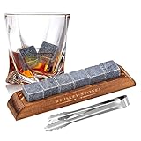 Papa Männer Geschenke Whiskey Steine Set, Geschenke Fur Männer, Vatertagsgeschenk Ideen,Kühlsteine mit speziellem Aufbewahrungsbeutel, Natürliche Wiederverwendbare Eiswürfel als tolles Geschenk…