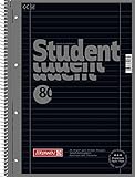 Brunnen 1067927190 Notizblock / Collegeblock Student Colour Code (A4 liniert, Lineatur 27, 90 g/m², 80 Blatt) schwarz