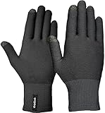 GripGrab Merino Liner Handschuhe Touchscreen Thermo Unterziehhandschuhe Fahrrad mit Merinowolle Radsport Alltag Wandern