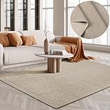 the carpet Premium Wool Handweb-Teppich, Naturfaser Wollteppich, Eleganz im skandinavischen Flachgewebe-Stil, Beige, 70 x 140 cm