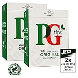 PG Tips 2x 240 Btl. à 696g (1392g) - Schwarzer Tee im Pyramid Teebeutel