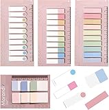 Amerson 660 Stück Datei Index Tabs, Index-registerkarten Selbstklebend Haftnotizen Haftmarker Sticky Notes Flaggen Bunt Seiten Marker Bücher Seiten Wasserdicht Beschreibbare Lesezeichen (Color A)