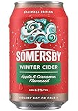 Somersby Winter Cider 0,33 l Dose, 24 Dosen fruchtig- frischer Cider mit dem Geschmack leckere Äpfel und Zimt mit 4,5 Prozent Volumen ohne künstliche Farb- und Aromastoffe (24 x 0,33 l)