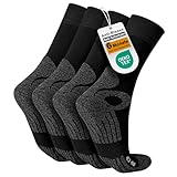 Celodoro 4 Paar Wandersocken, Arbeitssocken & Sportsocken (43-46, schwarz) - verstärkte Unisex Socken für Damen & Herren - atmungsaktive Anti-Schweiß Funktionssocken für Sport, Wandern, Arbeit