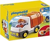 PLAYMOBIL 1.2.3 6774 Müllauto, Container zum Öffnen mit Zwei Öffnungen für Müll, ab 1,5 Jahren