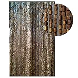 FWTXZTER Perlenvorhang Holz, 90 Stränge Hängender Holzperlenvorhang Türvorhang, Hölzern Perlenvorhang 90x200cm Bambusvorhang Balkontür Vorhang Tüir Perlen Holz Wooden Curtain