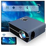 Full HD 1080P HDR10 Intelligenter Beamer mit Netflix Android Ethernet 1920x1080 FHD Bluetooth Wifi Projektoren Airplay LCD LED Heimkinoprojektor 16:9/4:3 HDMI USB-Zoom 4D Trapezkorrektur DTS/Dolby-Ton