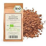 Kamelur 1kg BIO Kakao Pulver aus besten Kakaobohnen - Rohkost - 100% reiner Kakao, BIO Kakaopulver stark entölt (11% Fett) - verpackt in biologisch abbaubarer Verpackung