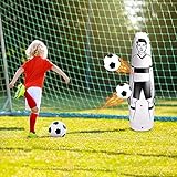 Alftek Freistoß Dummies 1.75m Fussball Kinder Erwachsene Fußballtraining Fußball Dummy Boxsack, Torwart Keeper Tumbler Fußball Aufblasbarer fußballtrainings Puppe,Trainingsgerate Fußball