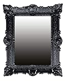 Lnxp WANDSPIEGEL 56X46 cm BAROCKSPIEGEL Spiegel IN SCHWARZ Renaissance OPULENTER PRACHTVOLLER Nostalgie ANTIK BAROCK REPRO BAROCKSTIL 50SP VERFÜGBAR ab dem 07.07.2024