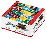 Ritter Sport Quadretties Meeting Mix (200 x 5 g), Schokolade zum Kaffee einzeln verpackt, Alpenmilch, Mandel, Knusperflakes & Halbbitter, Schokoladenbox