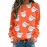 NNGOTD Pullover Damen Sweatshirt jacken Damen Weiss Hoodie Damen lang frühling Jacke Damen kurz Cowboy Weste Damen Langarmshirt Damen v-Ausschnitt Baumwolle Weihnachtshemd Longshirt