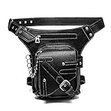 JOERBABU Steampunk-Hüfttasche für Damen, Gothic, Retro, Motorrad, Ledertaschen, Crossbody-Tasche, 1, PU