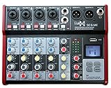 E-Lektron SE-6 Live Mischpult 6-Kanal Mixer inkl. USB/Bluetooth/Soundkarte/Phantom