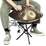 22-Zoll-Stahl-Handtrommel, Handpan-Drum-Instrument, Hohe Qualität, Hohe Qualität, Erzeugt Angenehme Resonanz(440hz)