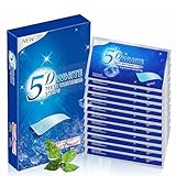 Zahnaufhellung Strips, Bleaching Zähne Streifen mit Aufhellen Ergebnisse, Teeth Whitening Stripes für Effektiv Removes Deep Stains, Schnell Zähne Bleichen zu Hause