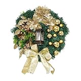 Generisch Weihnachtskranz,Weihnachtsgirlande Deko,Weihnachtskugel Weihnachtsblume Schneeflocke BeereBowknot Weihnachtsbaum Deko Tür Weihnachtskranz