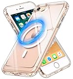 ivoler Klar Magnetisch Hülle für iPhone SE 2022/2020 (3./2. Generation) / iPhone 8 4.7 Zoll, Militärischer Stoßfest Transparent Schutzhülle Durchsichtige Handyhülle Case