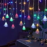 Weihnachtsbeleuchtung,Led Lichterkette,Lichtervorhang Innen,Led Lichtervorhang Lang Weihnachtsbaum Led String Licht,Led Lichterkettenvorhang Vorhang Lichter,für Hochzeit Party Weihnachten