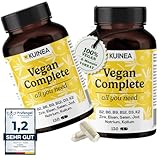 2x 120 Kapseln Vegan Complex - All in one Vitamine I 8-MONATS-VORRAT I Vitamin B12 Vegan+D3+K2+B2+B9+B6 + Zink + Eisen + Selen + Jod + Natrium + Kalium - Vegan Vitamine, Vegan Supplements