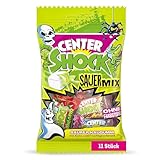 Center Shock Sour Mix, 1 Packung mit 11 extra-sauren Kaugummis, Mit Füllung + ohne Farbstoffe, ideal für Geburtstag & Weihnachten