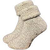 GAWILO Stoppersocken für Damen (1 Paar) | Rutschfeste Hausschuhsocken | Weiche, kuschlige & warme Socken mit Noppen (DE/NL/SE/PL, Numerisch, 39, 42, Regular, Regular, beige melange)