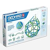 Geomag Classic - 142 Teile - Magnetisches Konstruktionsspielzeug für Kinder - Green Line - Lernspiel aus 100% Recyclingkunststoff