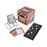 Talking Tables HOST-BINGO-V2 Klassische Bingo Spiel Kit | Host your Own Spiele Nacht | Enthält Metall Bingo Radmaschine | Für Erwachsene, Kinder, Familienspaß, After Dinner, Weihnachten, Geschenk