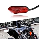 LOKLISUM LED Motorrad Rücklicht Mini Bremsrücklicht 12V 9 LED Stop Running Rücklicht E-geprüft Universal für Motorräder ATV Dirt Bike Scooter.