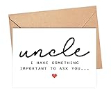 ShelbyShops Karte mit Aufschrift 'Will You Be My Godfather – I Have Something Important To Ask You...' – Antragskarte für Paten – Taufkarte – Uncler Card