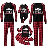 Passender Weihnachts-Onesie für die Familie Süßer Urlaubspyjama mit Rentier-Aufdruck Einteiliger Pyjama Mit Kapuze(A166 Black,A08)