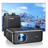 Beamer【Autofokus/Trapezkorrektur】 28000 Lumen WiFi6 Bluetooth Full HD 1080P Beamer Unterstützt 4K, 4P/4D Trapezkorrektur 50% Zoom 300 '' LED Heimkino Video Beamer, für Fire Stick/PS5 Handy Projektor