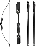 Recurve Bogen und Pfeile Set Bogenschießen Takedown Bogen Jagd 30/40lbs Erwachsene Jagdschießen Outdoor Anfänger Schießen mit Bogenschießen Zubehör Langbogen Set (40lbs Bogen)