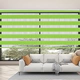 Doppelrollo Klemmfix Verdunkelung 105 x 250 cm Lichtfilter Belüftung, Hitzeschutz Seitenzugrollo Thermorollo mit Bohren, mit Führungsschiene für Fenster Und Türen, Grün